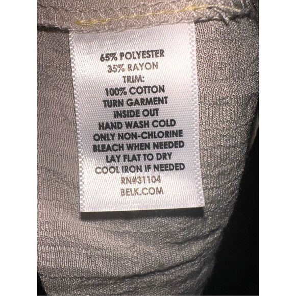 Beautiful NEW WITH TAGS WOMEN NEW DIRECTION WOMENS SMALL  TAN 100% COTTON TRIM P - Picture 4 of 4